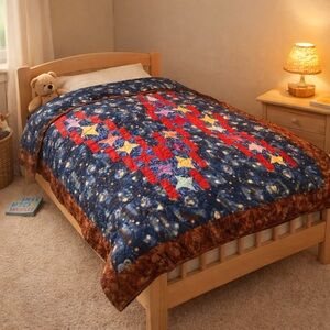 002 Boys Galazy Themed Quilt